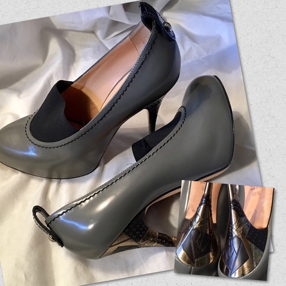 Giuseppe Zanotti grey and black heels - Picture 1 of 8